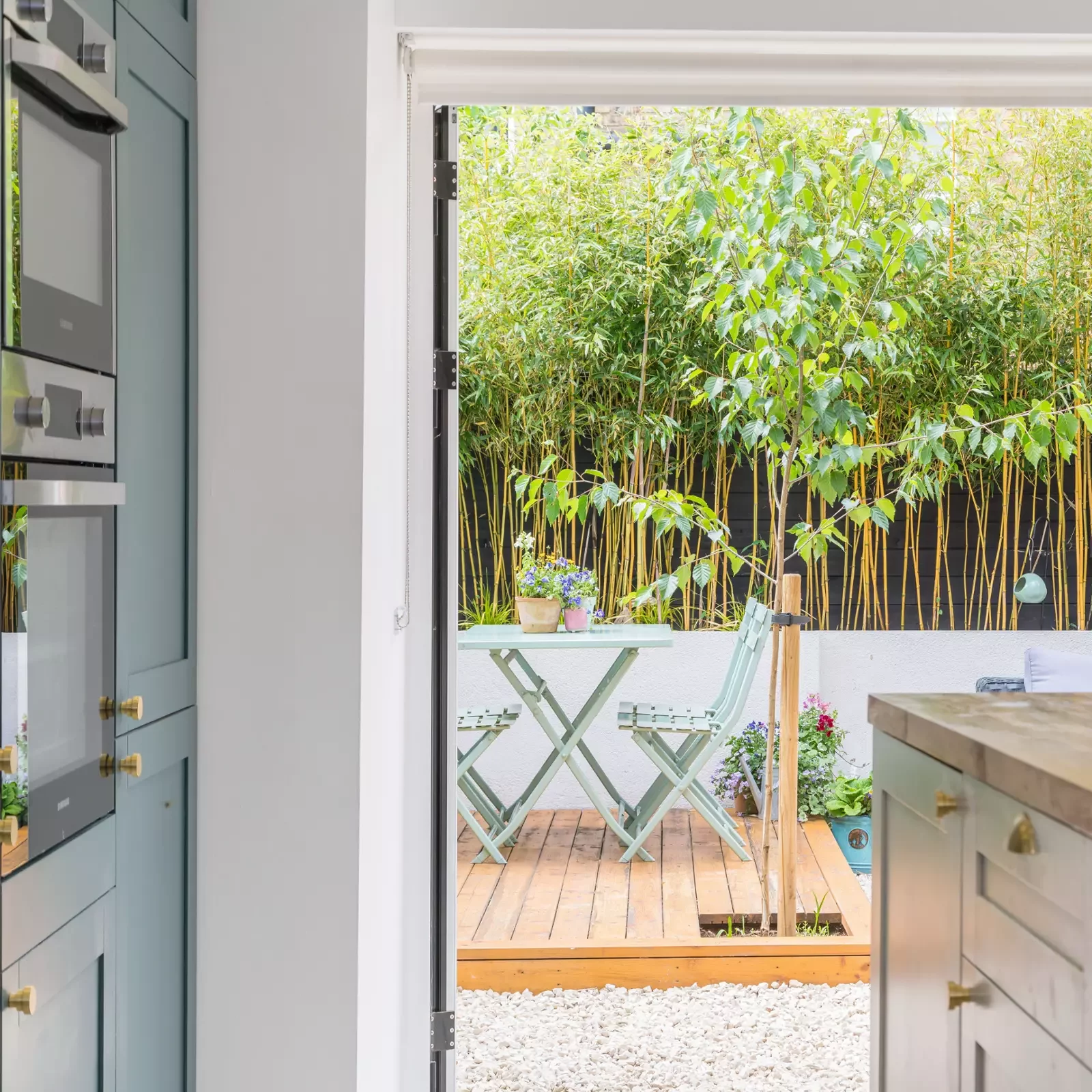 Doors opening to garden